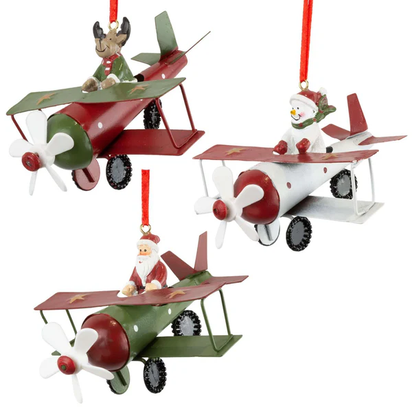 Fém Karácsonyfadísz Repülő – 11 cm